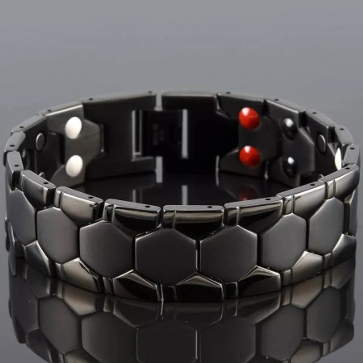 Titanium-Magnetic-Black-Bracelet-ABB03-1550 Titanium Magnetic Bracelet Black - Image 1
